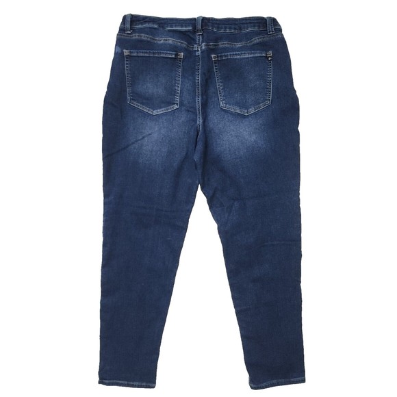 Maurices Jeans M Jeans Sz 16 Reg Womens High Rise Dark Wash Blue Denim Jeggings - Picture 9 of 10